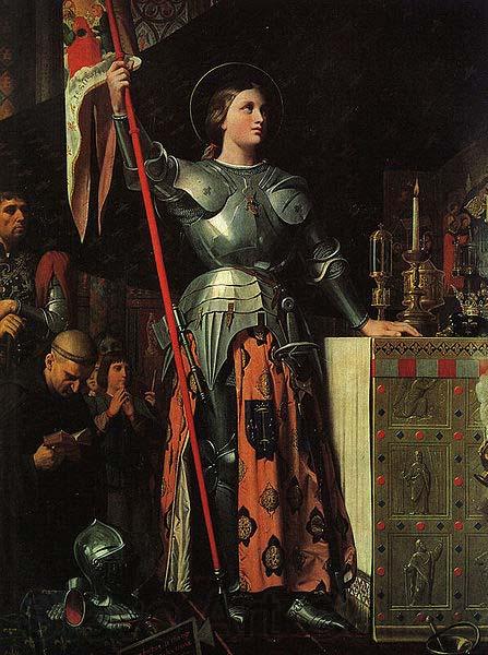 Jean Auguste Dominique Ingres Joan of Arc at the Coronation of Charles VII. Oil on canvas, painted in 1854 Norge oil painting art